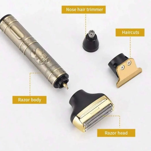 ✨ DL 9266 3-in-1 Pro Grooming Kit | Trimmer, Shaver & Nose Cleaner SwagAura