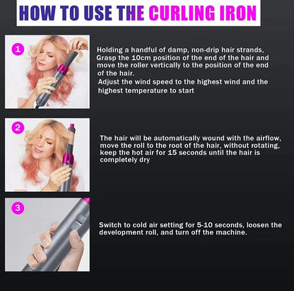 🔥 5-in-1 Hair Styling Tool – Salon-Quality Results at Home SwagAura