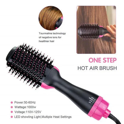 ✨ 3-in-1 Hot Air Brush – Hair Dryer, Straightener & Volumizer 💁‍♀️ | Salon Styling at Home SwagAura