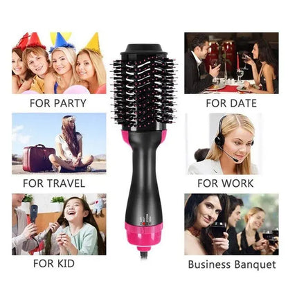 ✨ 3-in-1 Hot Air Brush – Hair Dryer, Straightener & Volumizer 💁‍♀️ | Salon Styling at Home SwagAura