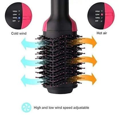 ✨ 3-in-1 Hot Air Brush – Hair Dryer, Straightener & Volumizer 💁‍♀️ | Salon Styling at Home SwagAura