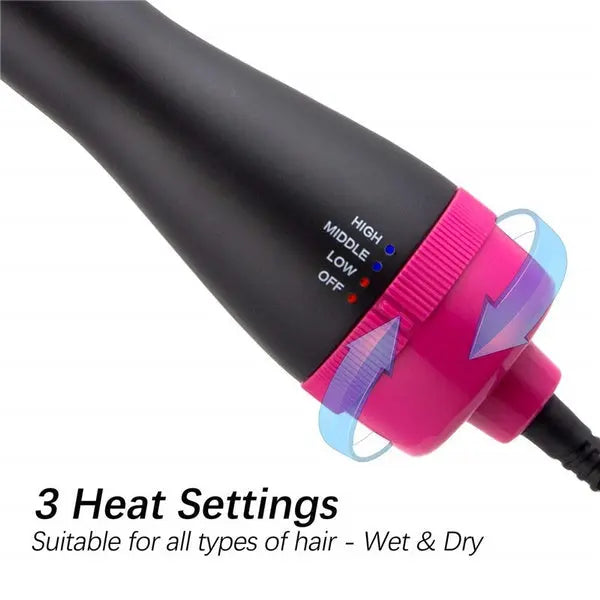 ✨ 3-in-1 Hot Air Brush – Hair Dryer, Straightener & Volumizer 💁‍♀️ | Salon Styling at Home SwagAura
