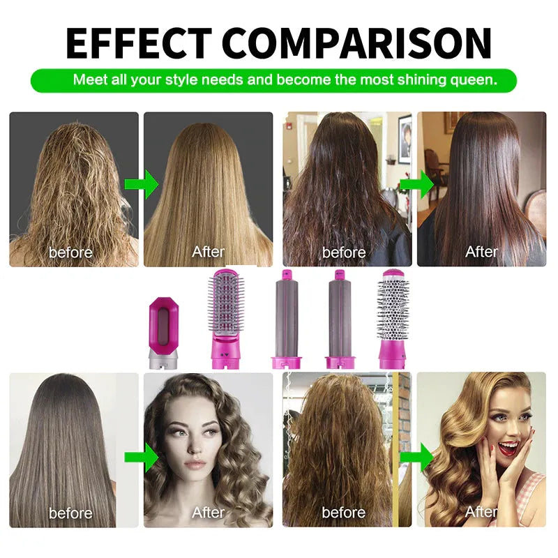 🔥 5-in-1 Hair Styling Tool – Salon-Quality Results at Home SwagAura