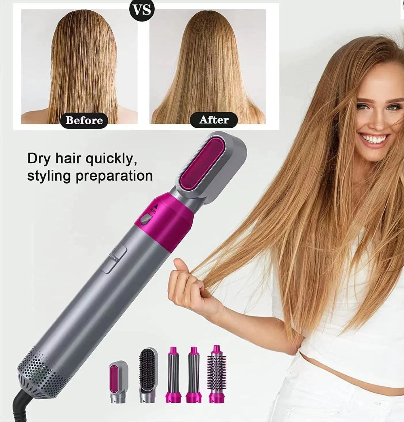 🔥 5-in-1 Hair Styling Tool – Salon-Quality Results at Home SwagAura