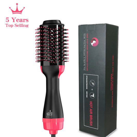 ✨ 3-in-1 Hot Air Brush – Hair Dryer, Straightener & Volumizer 💁‍♀️ | Salon Styling at Home