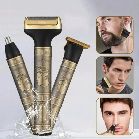 ✨ DL 9266 3-in-1 Pro Grooming Kit | Trimmer, Shaver & Nose Cleaner SwagAura