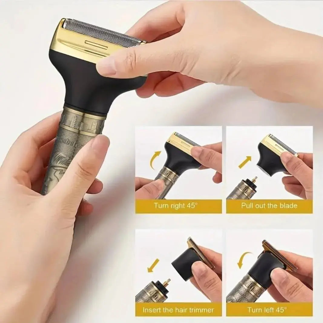 ✨ DL 9266 3-in-1 Pro Grooming Kit | Trimmer, Shaver & Nose Cleaner SwagAura