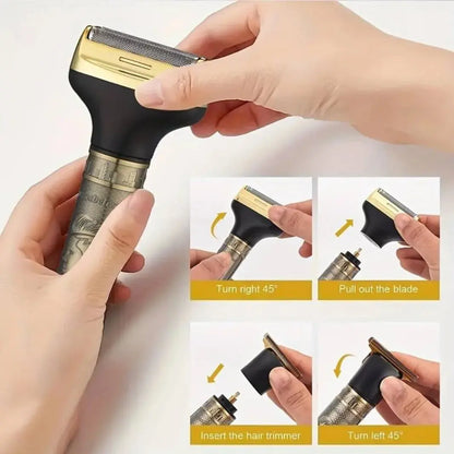 ✨ DL 9266 3-in-1 Pro Grooming Kit | Trimmer, Shaver & Nose Cleaner SwagAura