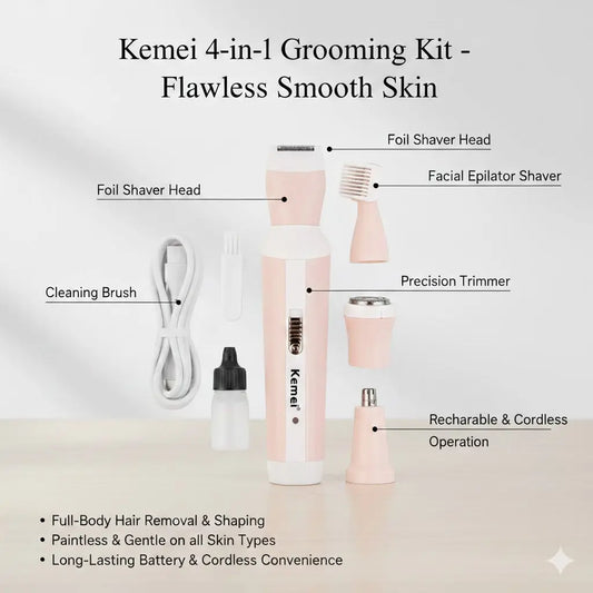 💎 All-in-One Grooming Kit – Facial & Body Hair Removal SwagAura